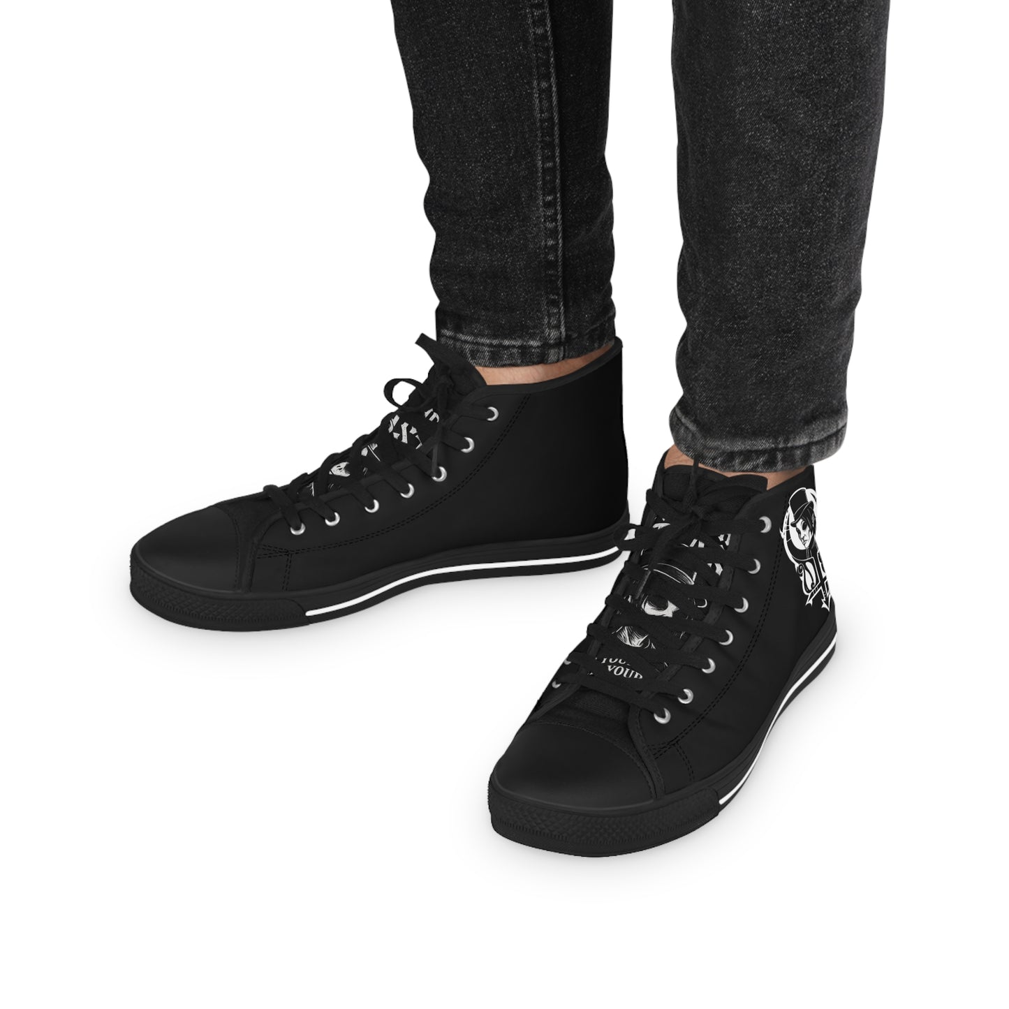 High Top Sneakers - Stray the Norm Logo Shoes